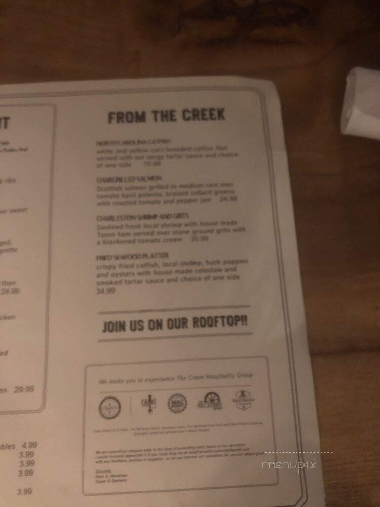 The Mill Street Tavern - Mount Pleasant, SC menu_pic