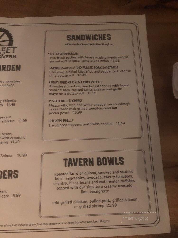 The Mill Street Tavern - Mount Pleasant, SC menu_pic