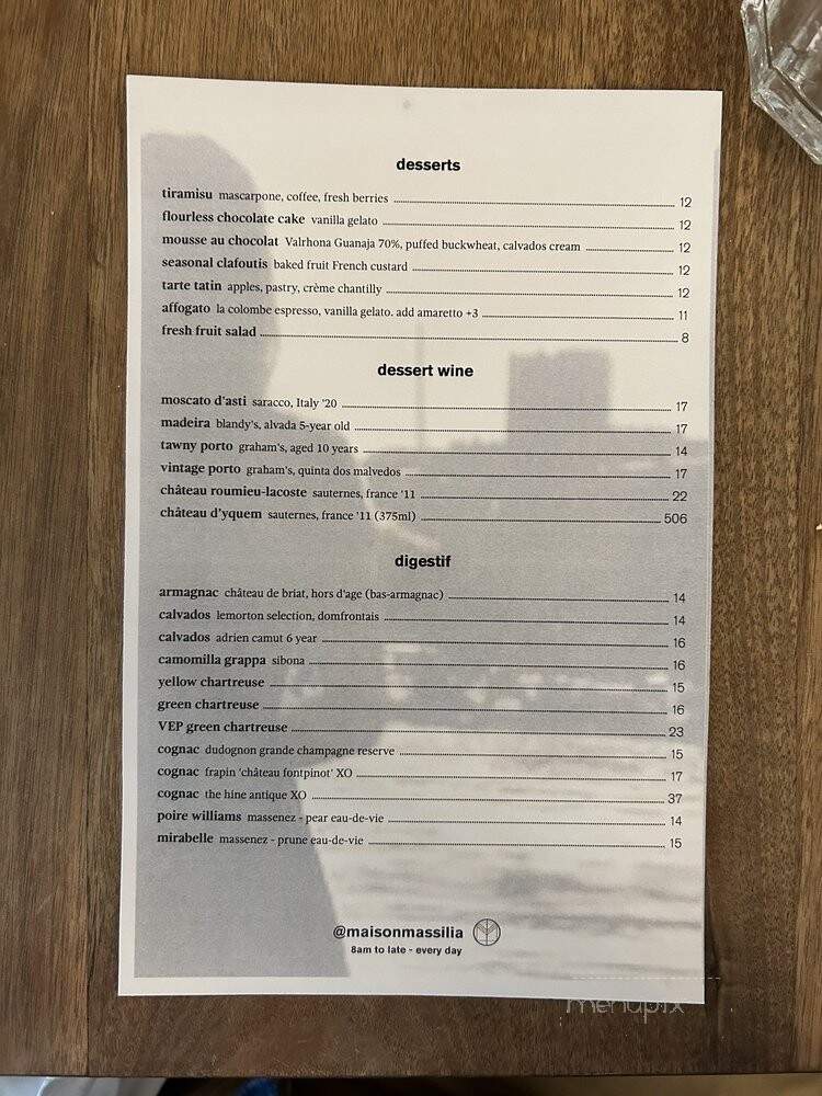 Massilia - Santa Monica, CA menu_pic