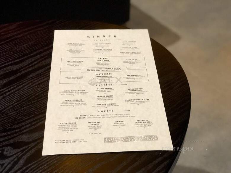 ALX Gastropub - San Francisco, CA menu_pic