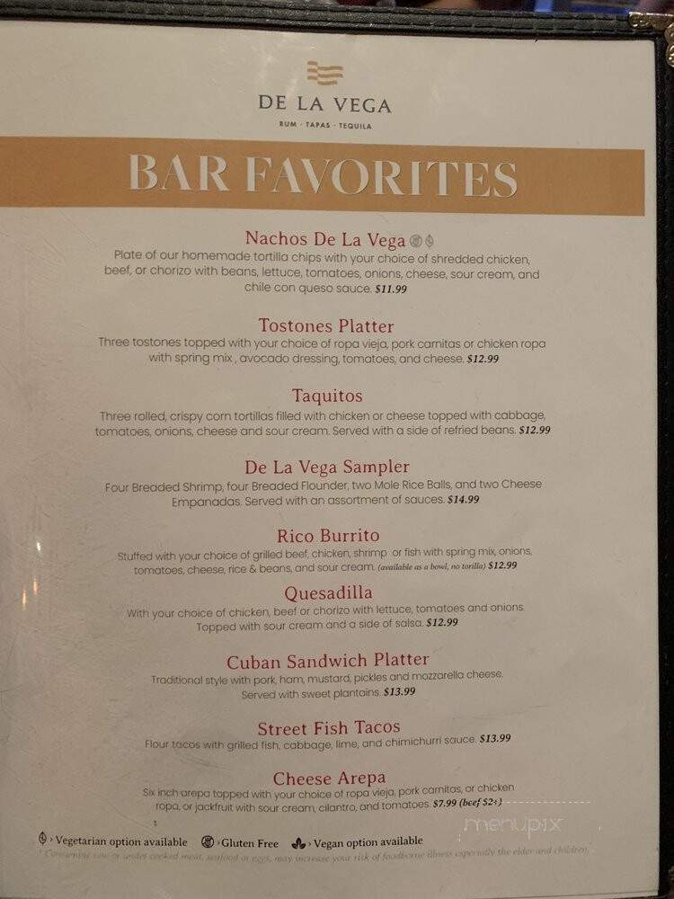 De la Vega - Oviedo, FL menu_pic