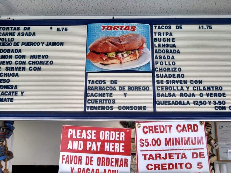 Taqueria San Miguel - Lexington, KY menu_pic
