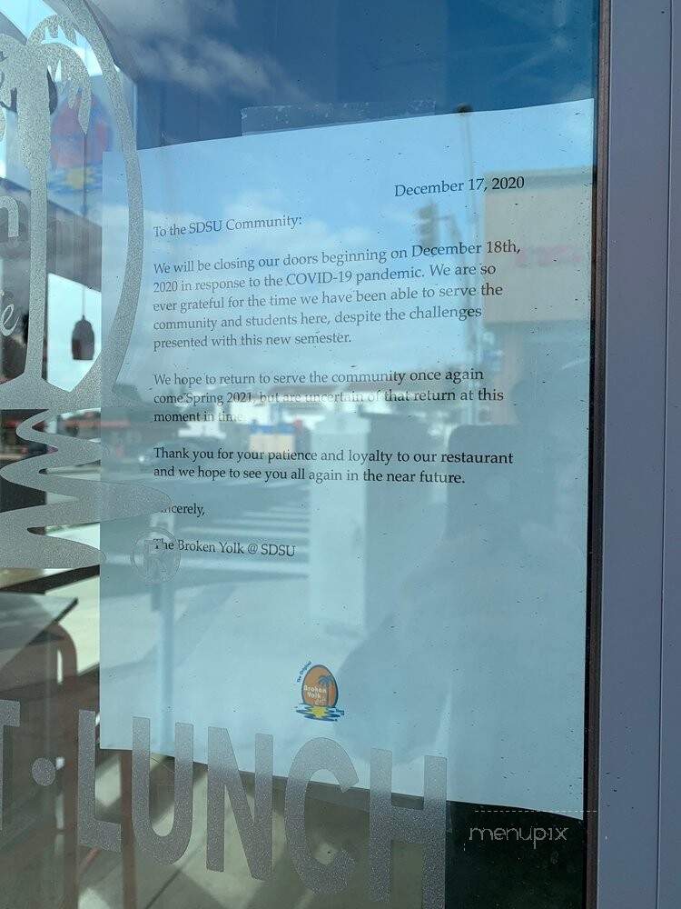 Broken Yolk Cafe - San Diego, CA menu_pic