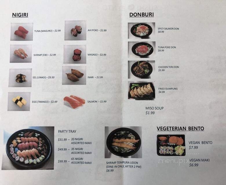 Sushi Bento - Brownsville, TX menu_pic