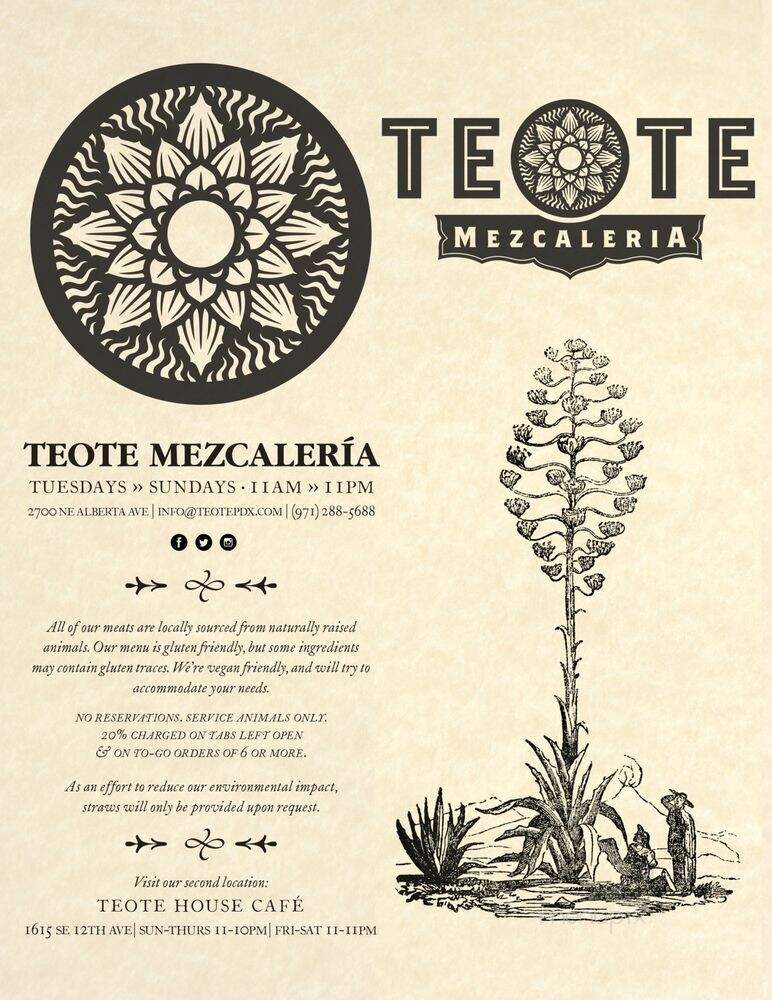 Teote Mezcaleria - Portland, OR