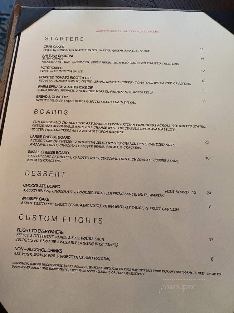 Old Town Wine House - Lewisville, TX menu_pic