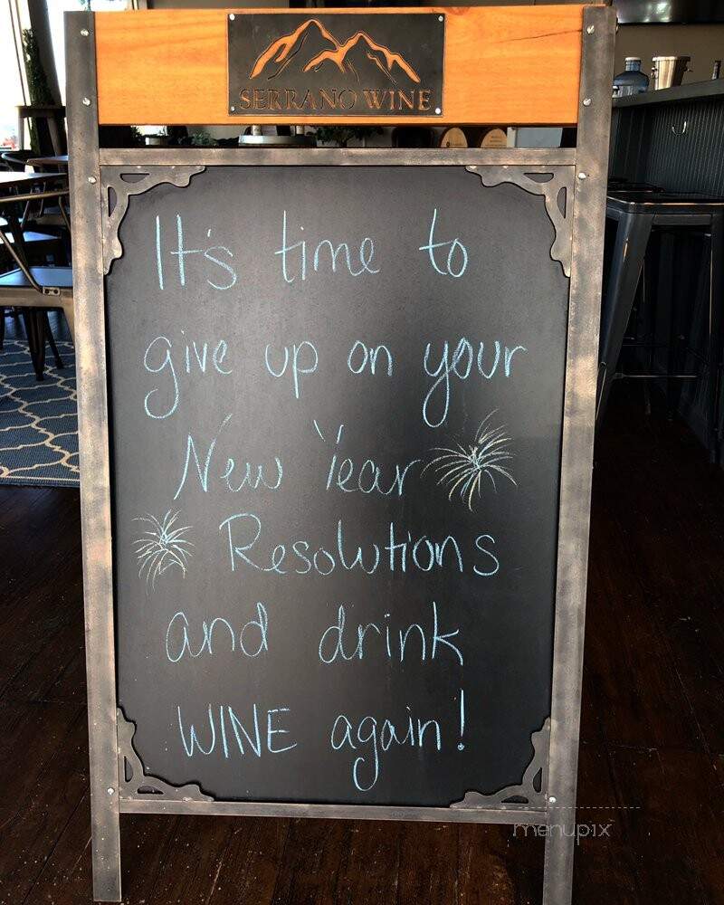 Serrano Wine: Downtown - Paso Robles, CA menu_pic