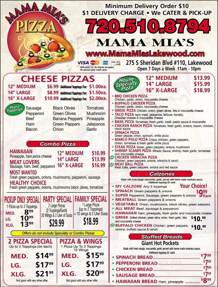 Mama Mia's Pizza - Lakewood, CO