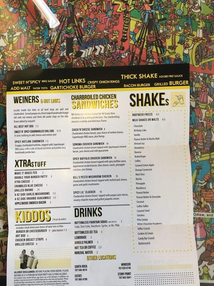 Superburger - Santa Rosa, CA menu_pic