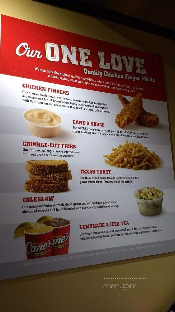 Raising Cane's Chicken Fingers - Liberty, MO menu_pic