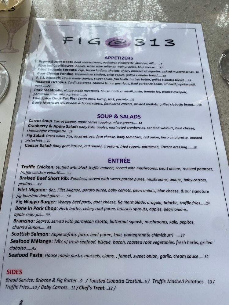 Fig 313 - San Clemente, CA menu_pic