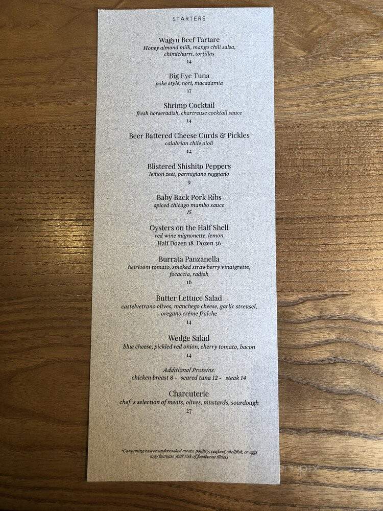 Mordecai - Chicago, IL menu_pic