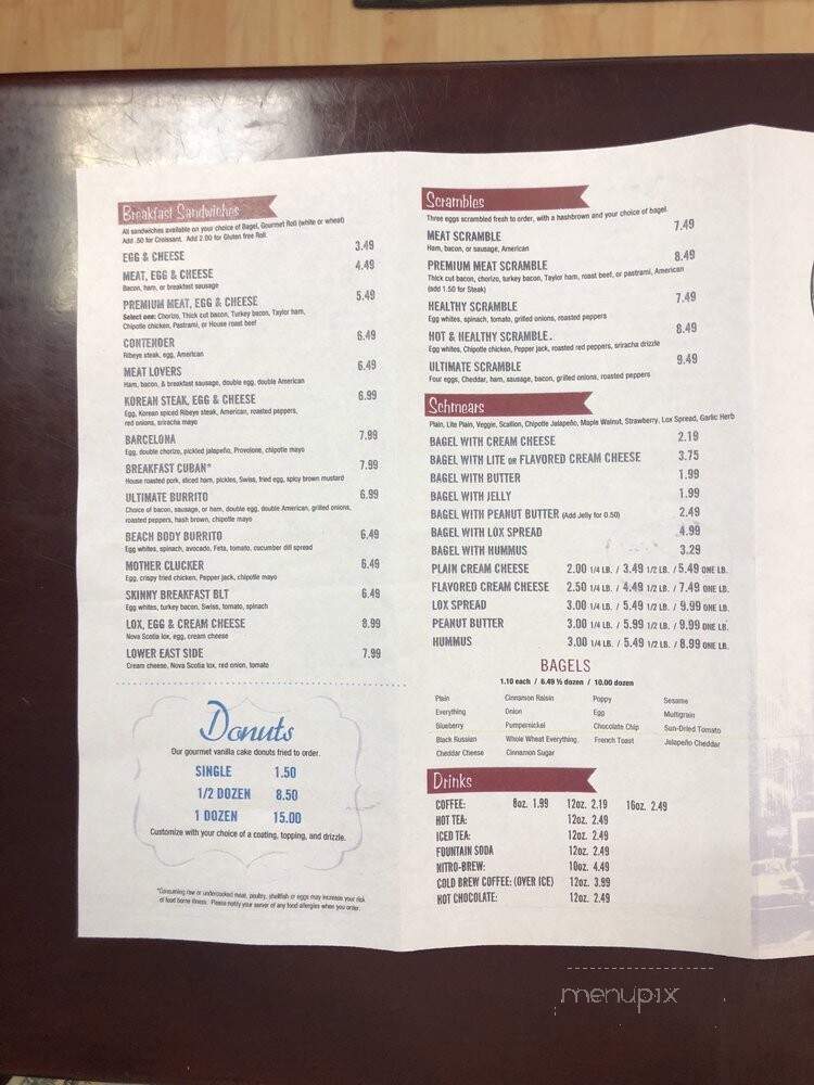 Madison Bagel Cafe - Madison, NJ menu_pic