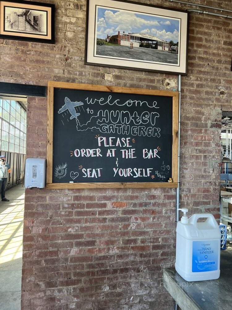 Hunter Gatherer Brewery at Curtiss Wright Hangar - Columbia, SC menu_pic