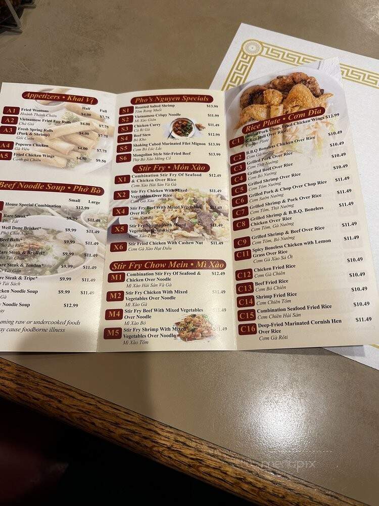 Pho Nguyen - Kokomo, IN menu_pic