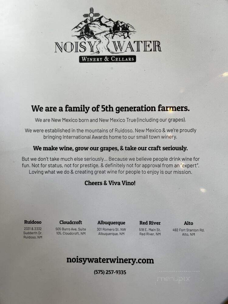 Noisy Water Winery Santa Fe - Santa Fe, NM