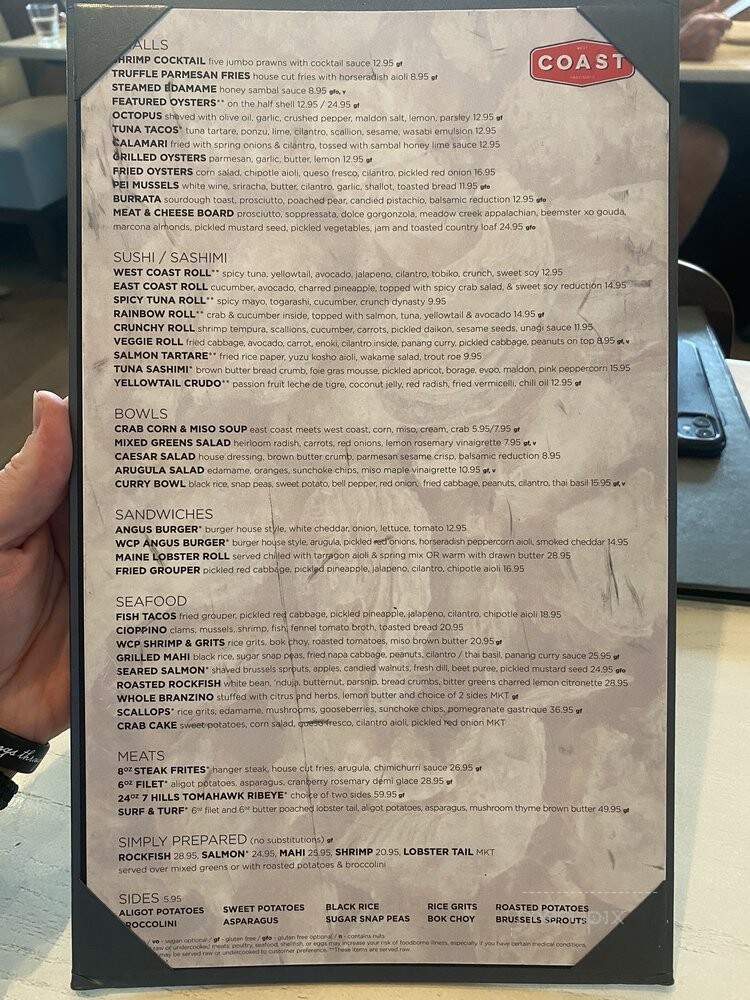 West Coast Provisions - Henrico, VA menu_pic