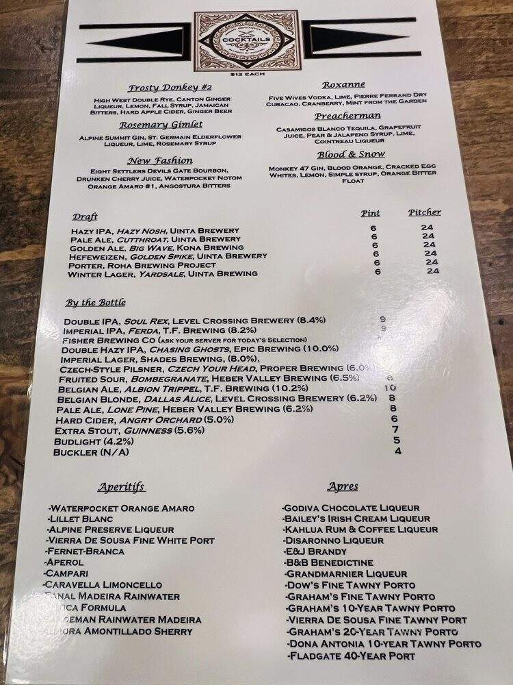 Midway Mercantile Restaurant - Midway, UT menu_pic