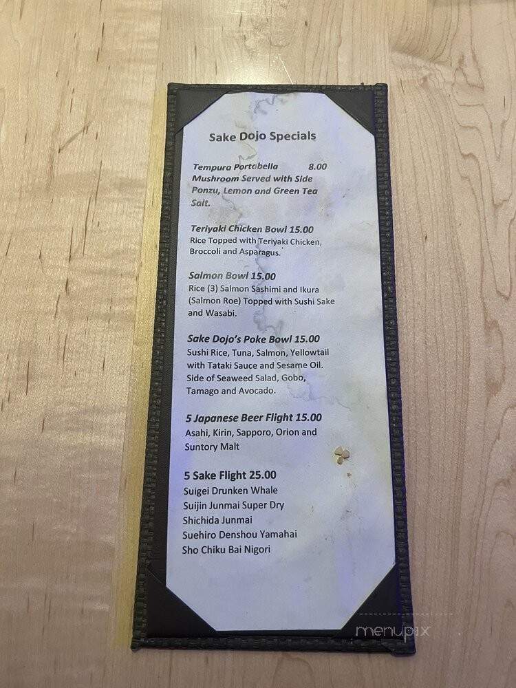 Sake Dojo - Los Angeles, CA menu_pic