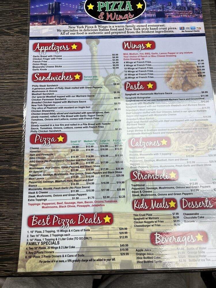 New York Pizza And Wings - Kissimmee, FL menu_pic