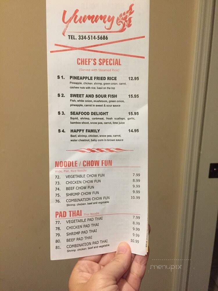 Yummy Thai - Wetumpka, AL menu_pic
