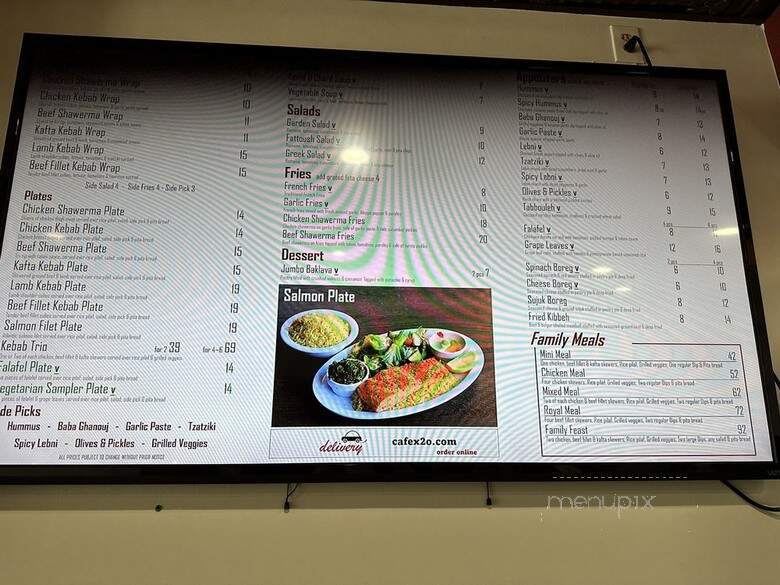 Cafe X2O - South Pasadena, CA menu_pic