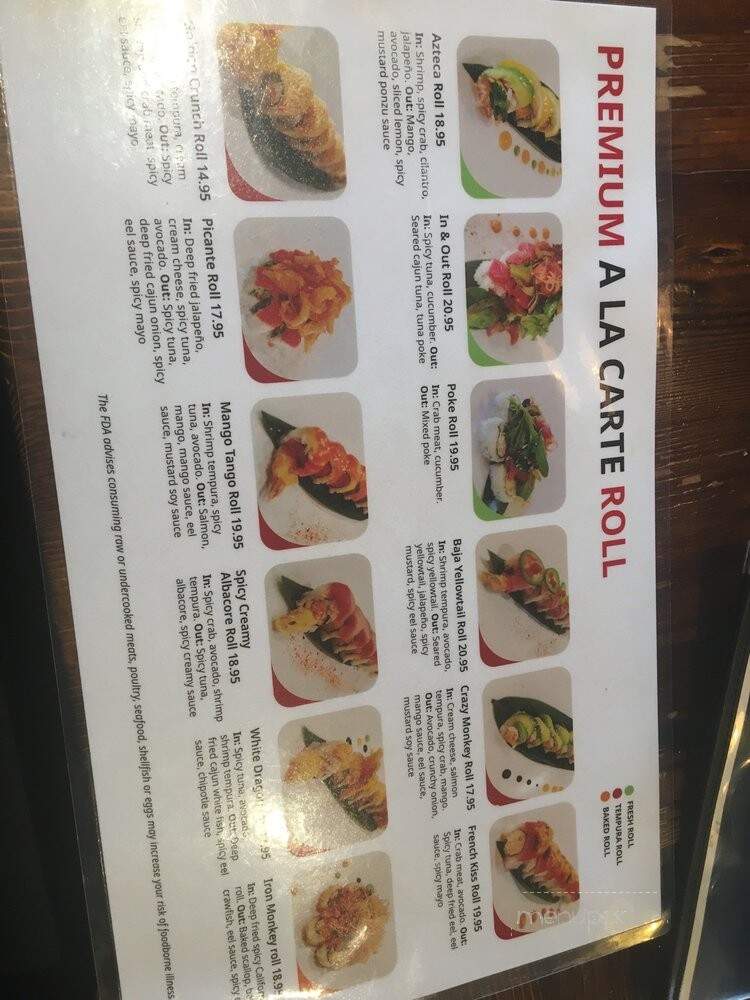Sushi Bomb - Fullerton, CA menu_pic