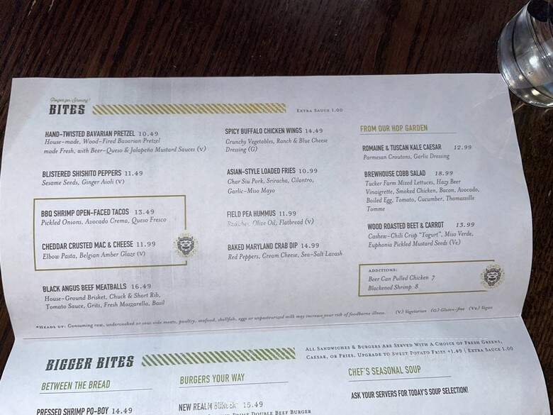 New Realm Brewing - Atlanta, GA menu_pic