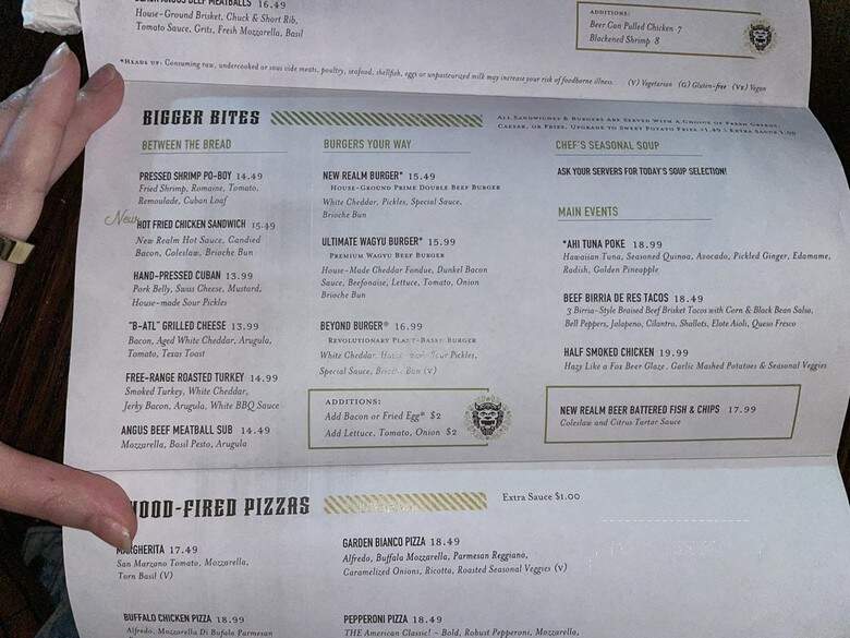 New Realm Brewing - Atlanta, GA menu_pic