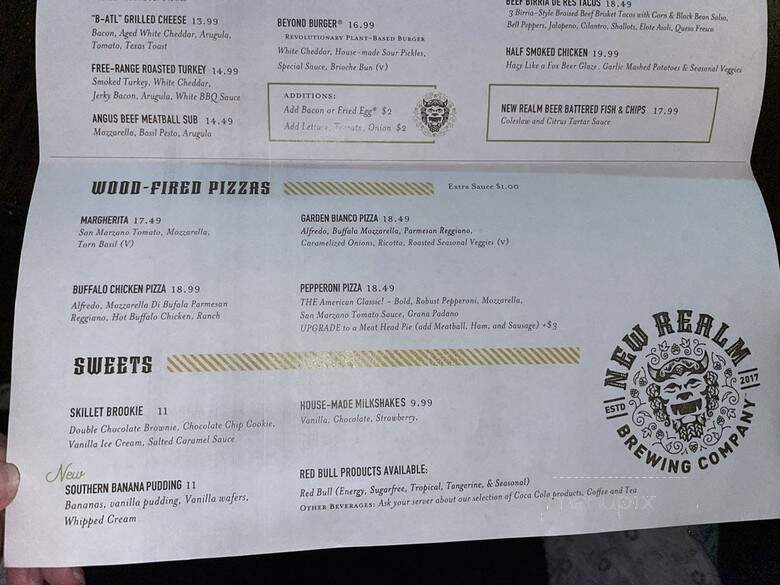 New Realm Brewing - Atlanta, GA menu_pic