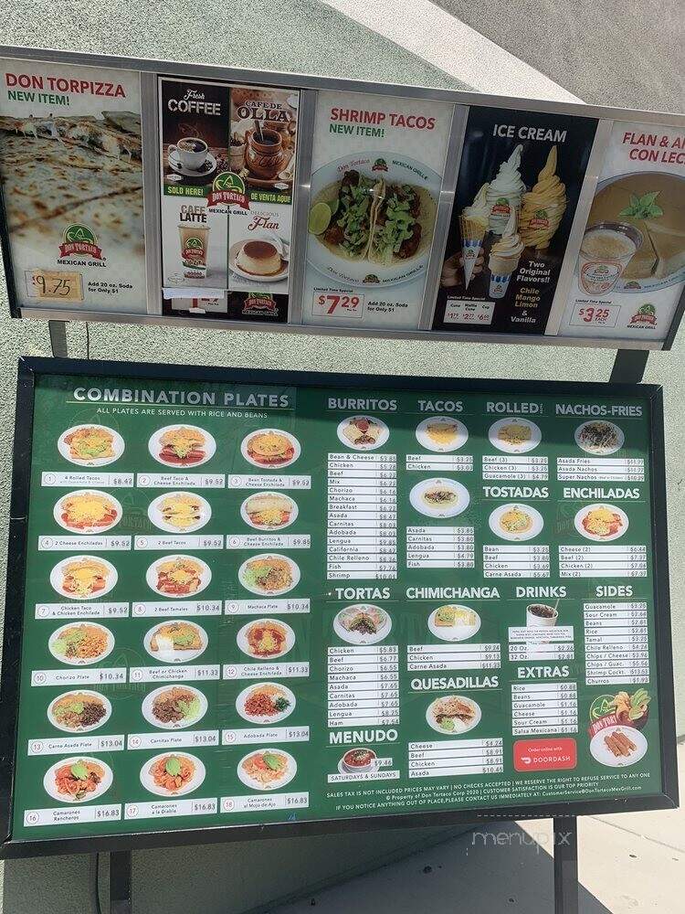 Don Tortaco Mexican Grill - Henderson, NV menu_pic
