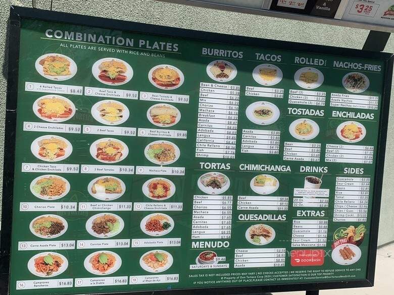 Don Tortaco Mexican Grill - Henderson, NV menu_pic