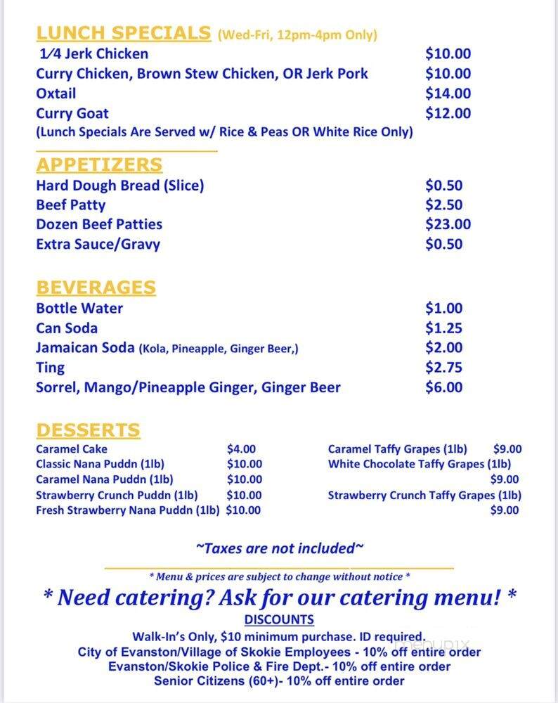 Da Jerk Pit - Evanston, IL menu_pic