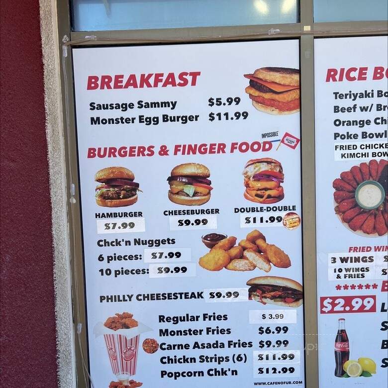 Cafe No Fur - Las Vegas, NV menu_pic