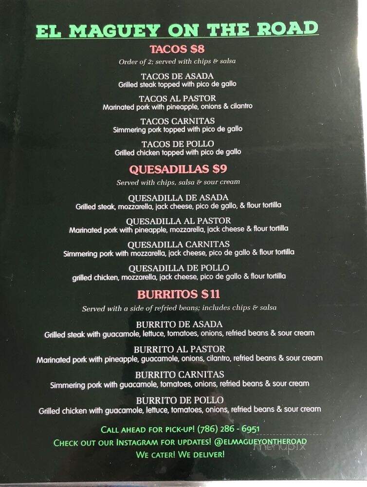El Maguey - Hialeah, FL menu_pic
