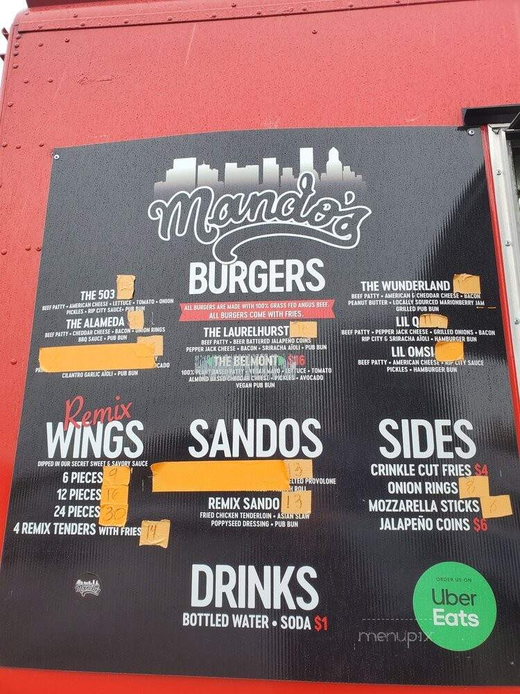 Mando's - Portland, OR menu_pic