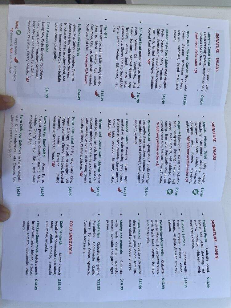 Organic Greens - Berkeley, CA menu_pic