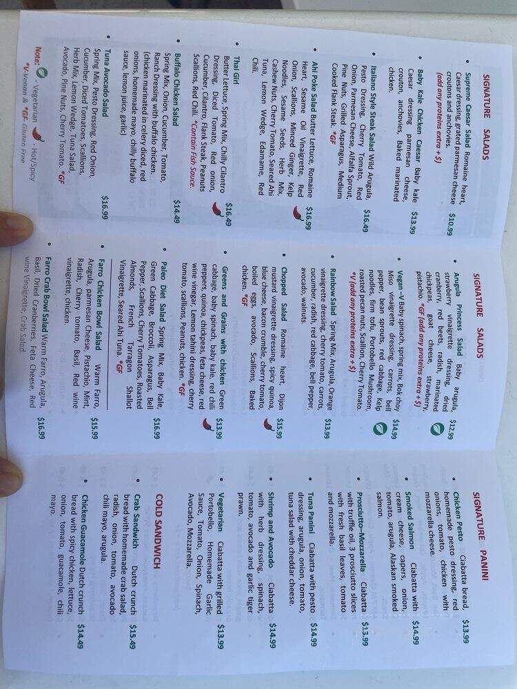 Organic Greens - Berkeley, CA menu_pic