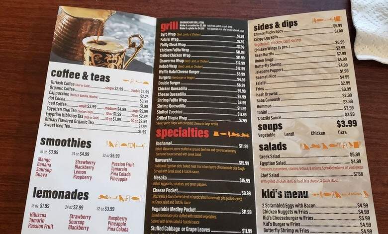 King Tut Coffee & Healthy Food - Clarksville, TN menu_pic