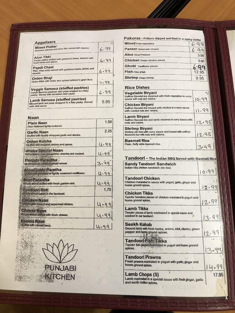 Punjabi Kitchen - El Sobrante, CA menu_pic