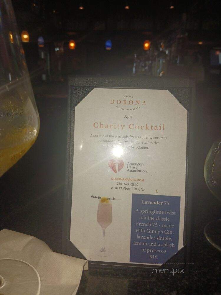 Dorona - Naples, FL menu_pic