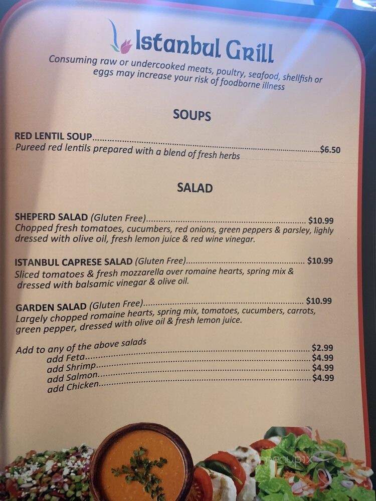 Istanbul Grill - Wilkes-Barre, PA menu_pic