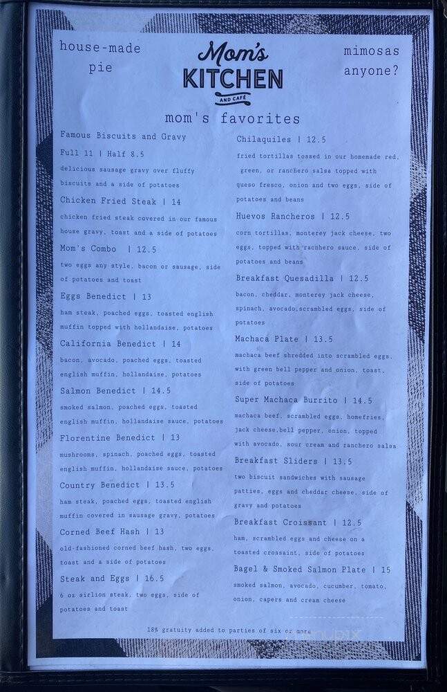 Mom's Kitchen - Vista, CA menu_pic