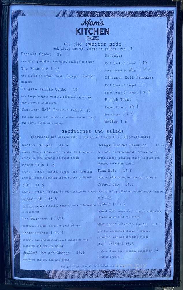 Mom's Kitchen - Vista, CA menu_pic