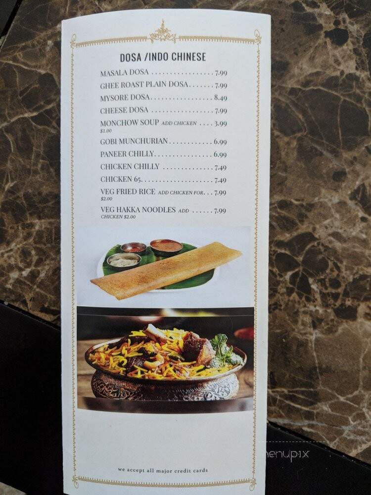 Saffron Indian Bar & Grill - Boise, ID menu_pic