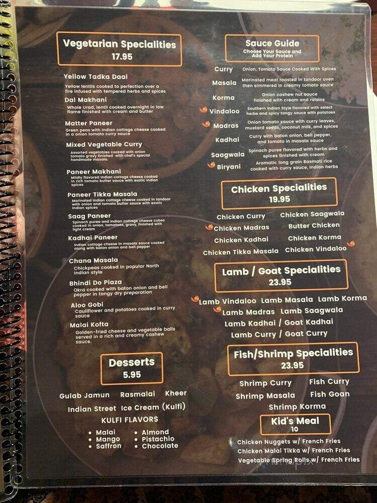 Curry Mantra - Orlando, FL menu_pic