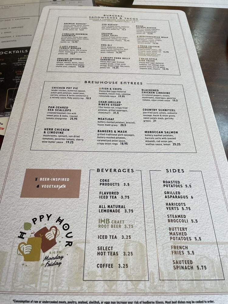 Iron Hill Brewery & Restaurant - Philadelphia, PA menu_pic