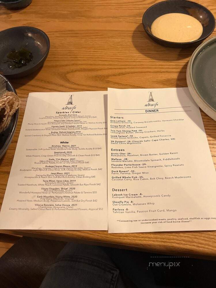 Alewife - Richmond, VA menu_pic