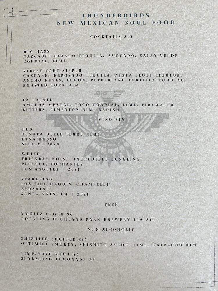 Otono - Los Angeles, CA menu_pic