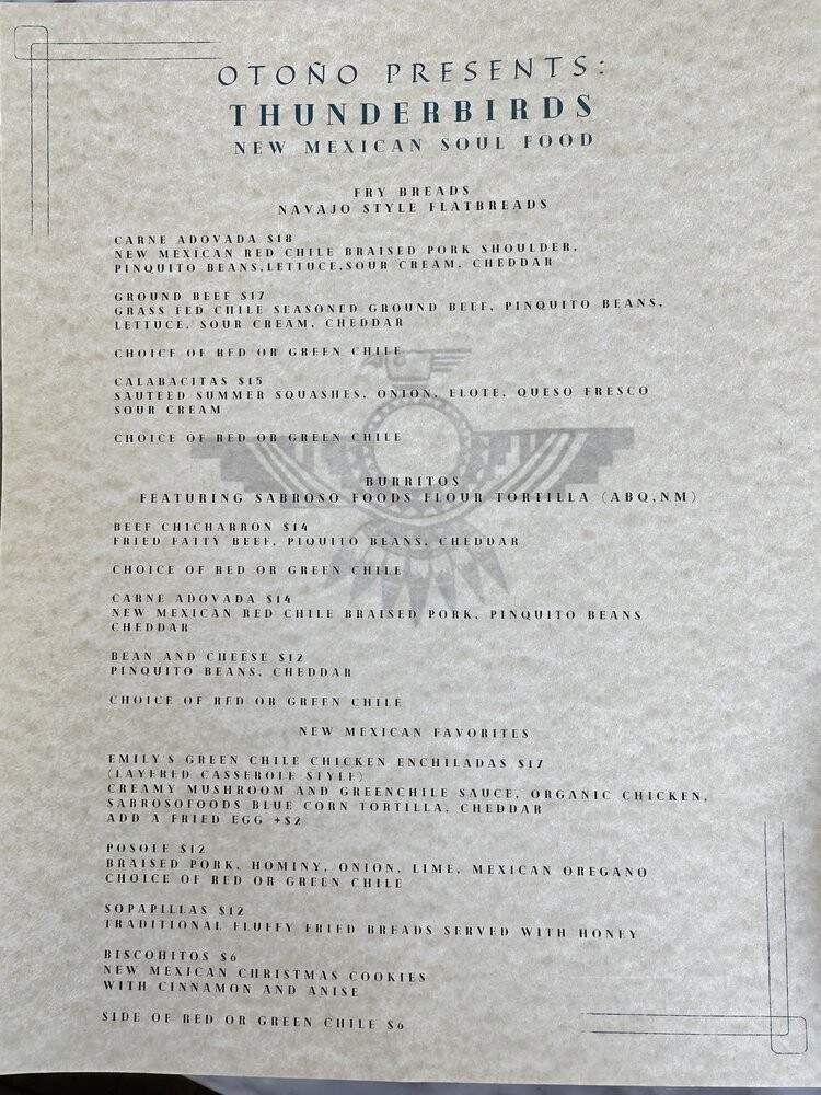Otono - Los Angeles, CA menu_pic